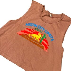 Austin City Limits Festival 2023 Graphic Crop Tank | Mauve/Multi | Size M